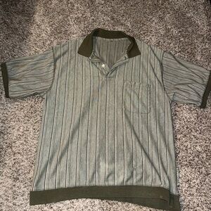 Men's Green Striped Shirt vintage